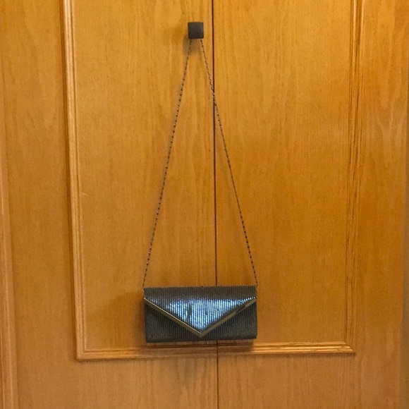 3 for $30 Beautiful clutch purse with detachable chain handle. Silver and black. - Picture 2 of 8